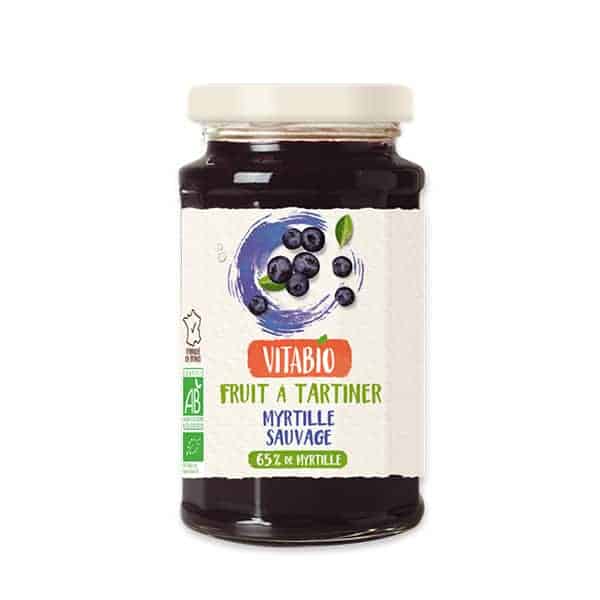 Vitabio Organic Fruit Spread Blueberry, 290g