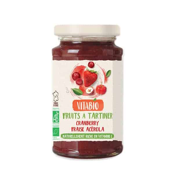 Vitabio Superfruit Spread Cranberry Strawberry Acerola, 290g