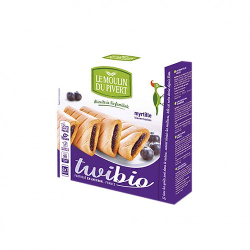Box of Le Moulin Twibio Biscuits Filled with Blueberry