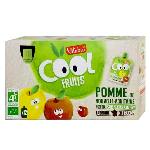 Vitabio Cool Fruit - Apple Juice, 12 x 90g