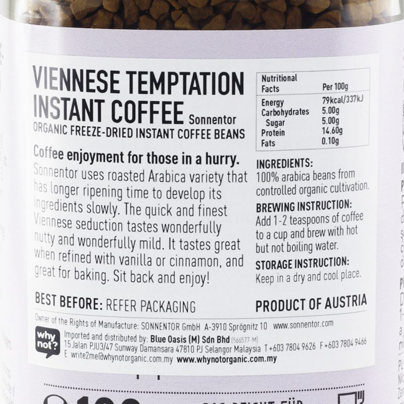 Sonnentor Organic Temp Instant Coffee, 100g