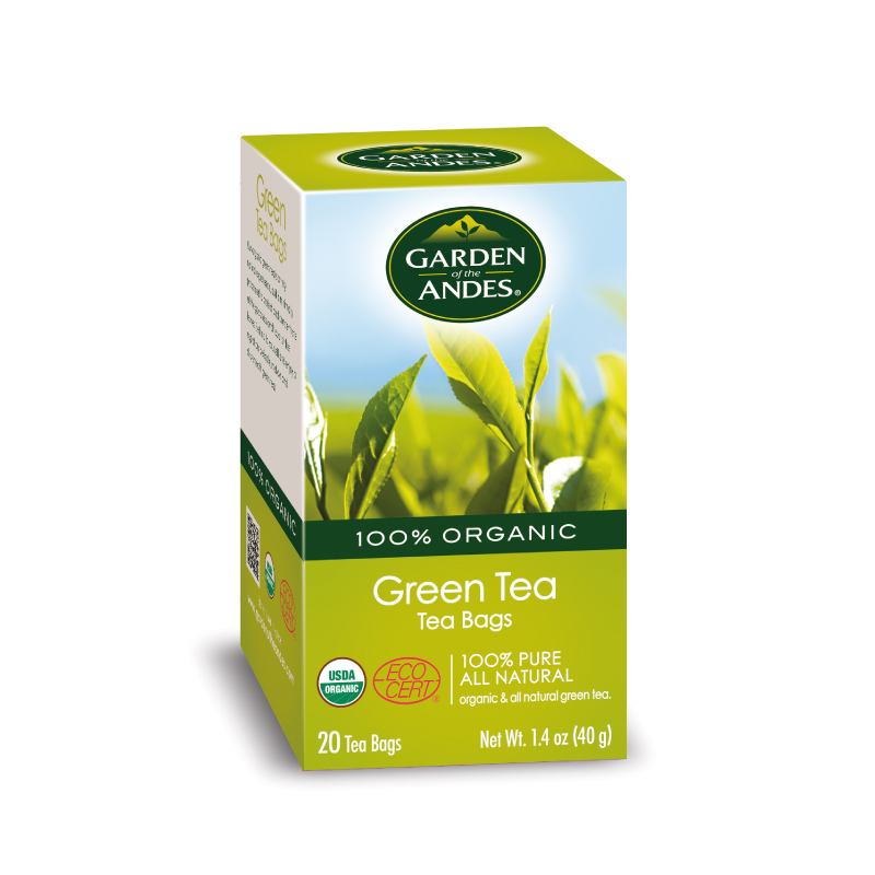 Garden of The Andes Organic Green Tea, 20 bags