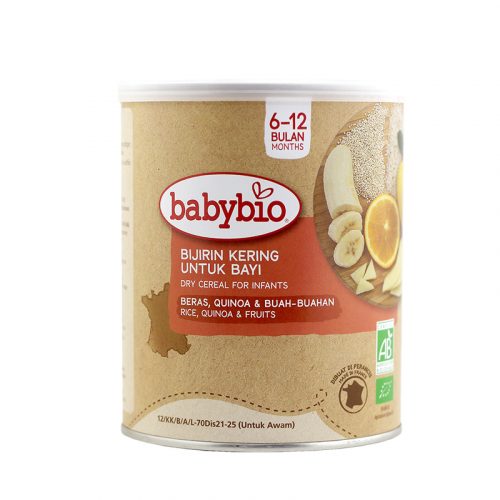 Babybio Organic Dry Cereal for Infant – Rice Quinoa and Fruits 220g 1