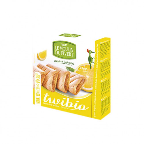 Box of Le Moulin Twibio Lemon Filled Biscuits 150g