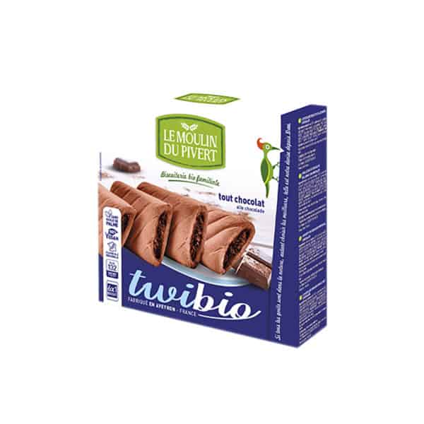 Le Moulin Twibio Chocolate Biscuits Filled With Chocolate 150g