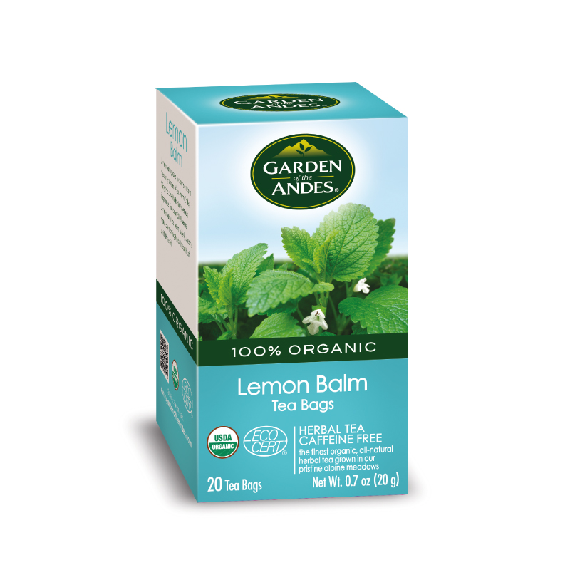 Garden of The Andes Organic Lemon Balm Tea, 20 bags