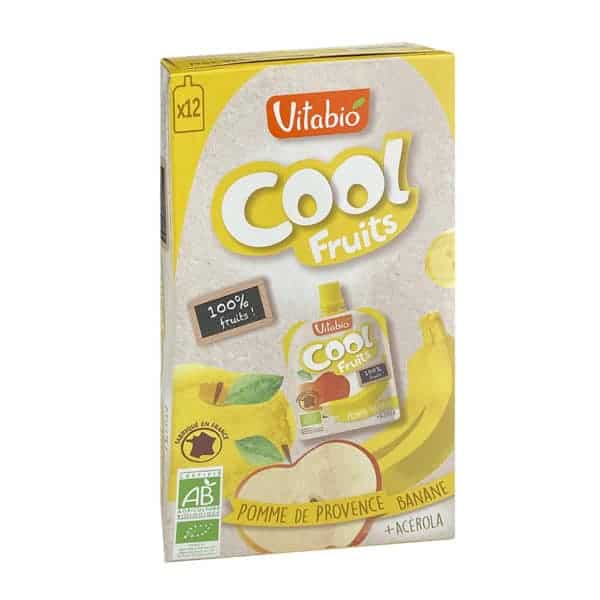 Vitabio Organic Cool Fruit Apple-Banana (12 X 90g)