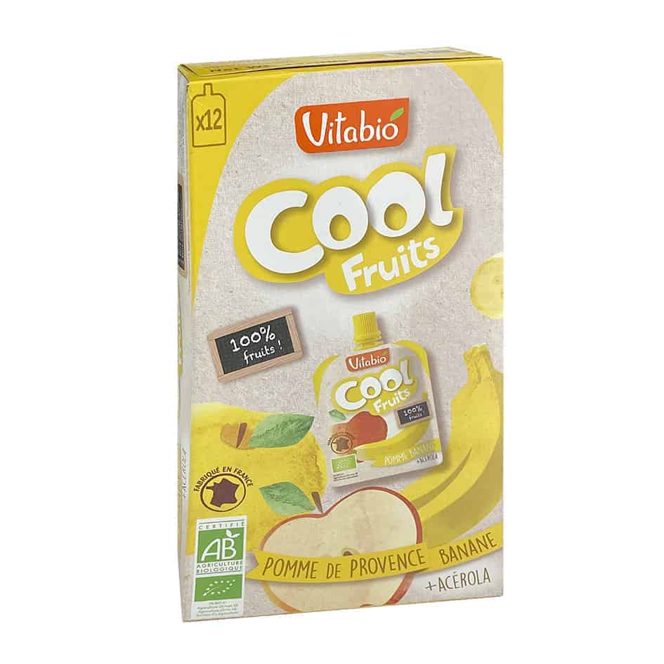 Vitabio Organic Cool Fruit Apple-Banana (12 X 90g)