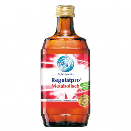 Red bottle of Regulatpro Metabolisch