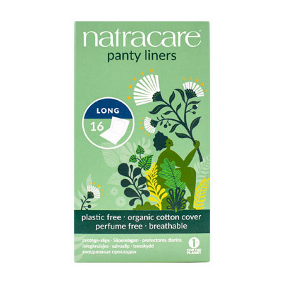 Natracare Natural Panty Liners Long, 16 pcs
