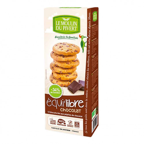 Box of Le Moulin Organic Biscuits With Chocolate Chips, 150g