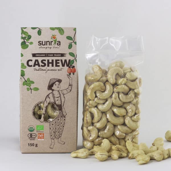 Sunria Organic Cashews, 150g