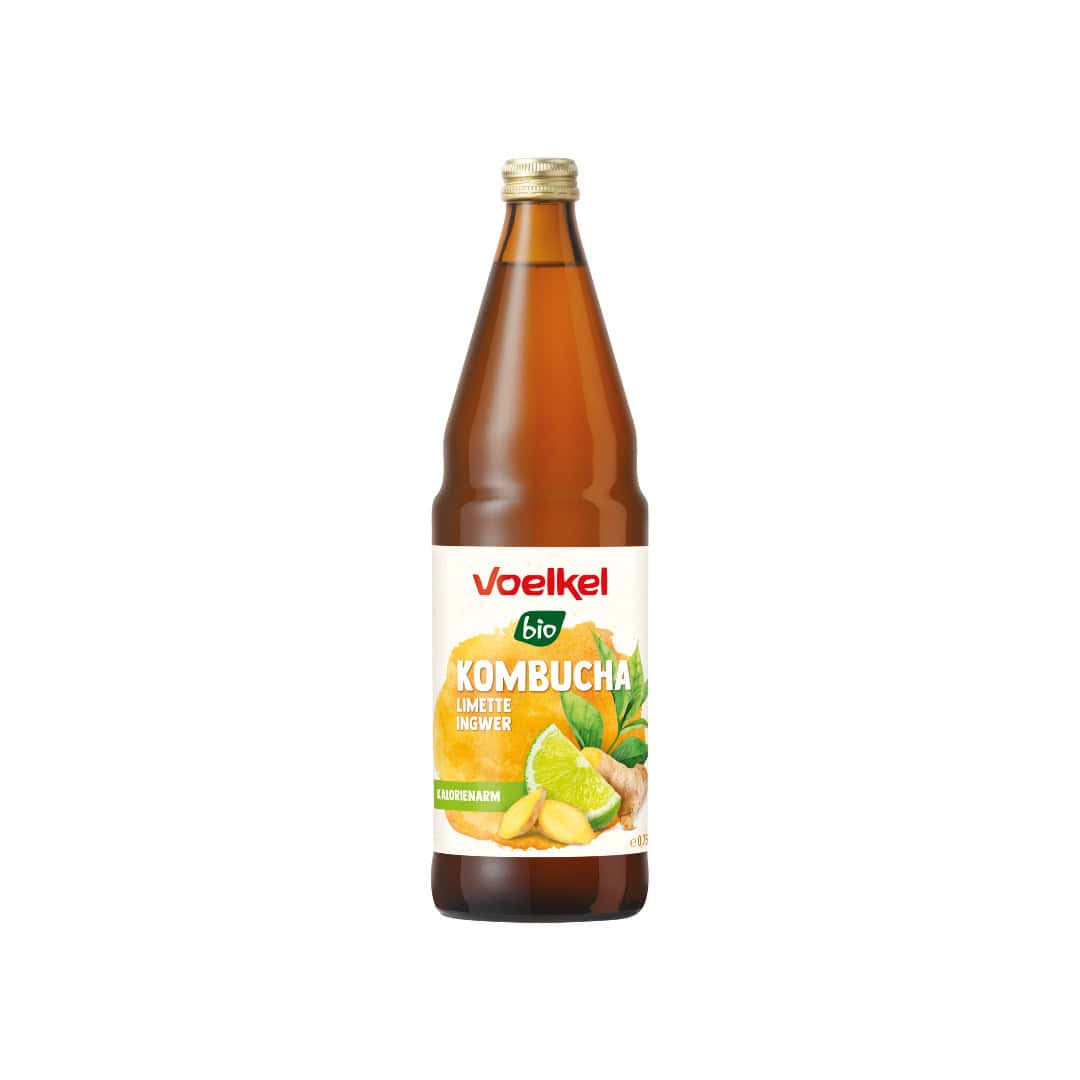 Voelkel Organic Kombucha Lime and Ginger, 330ml