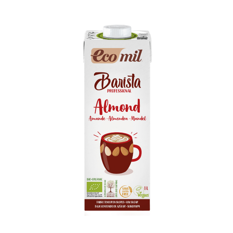 Ecomil Barista Almond Milk Low Sugar, 1L