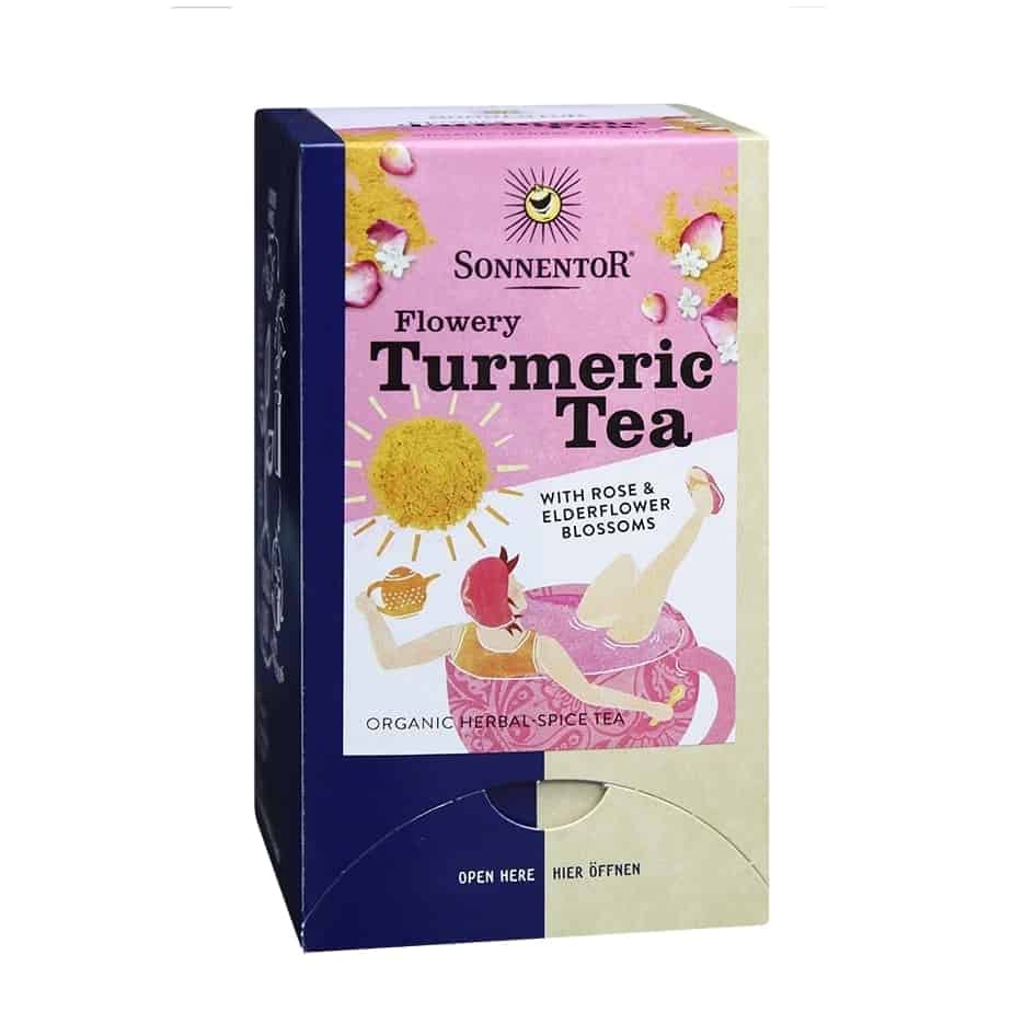 Sonnentor Organic Flowery Turmeric Tea, 18 tea bags