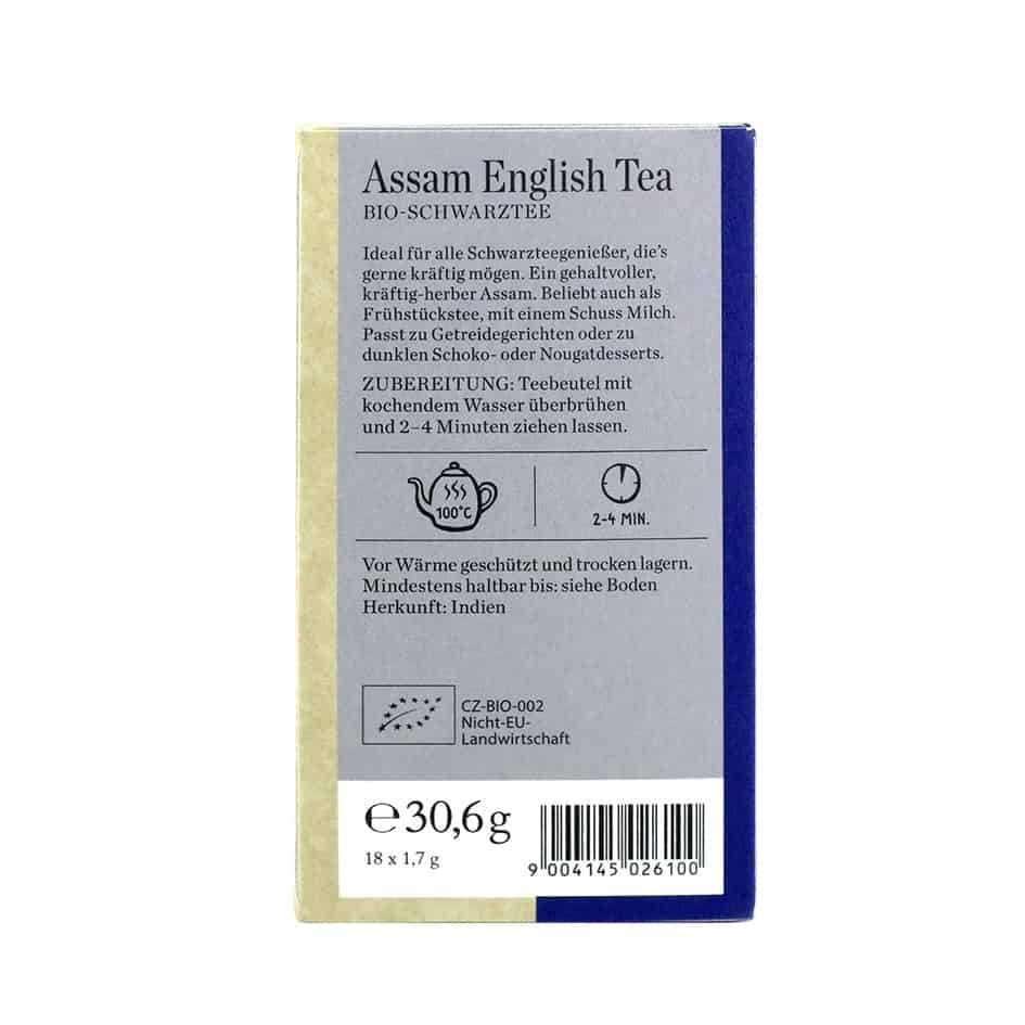Sonnentor Organic Assam English Black Tea, 18 tea bags