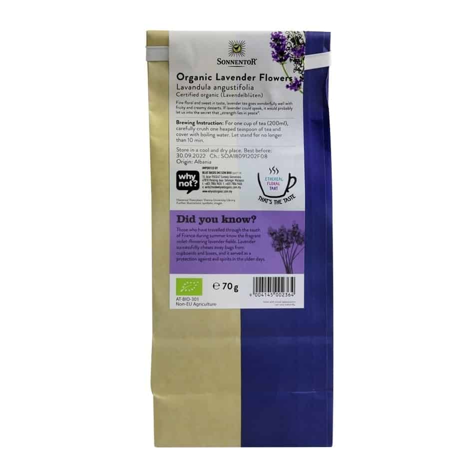 Sonnentor Organic Lavender Flowers Tea, 70g