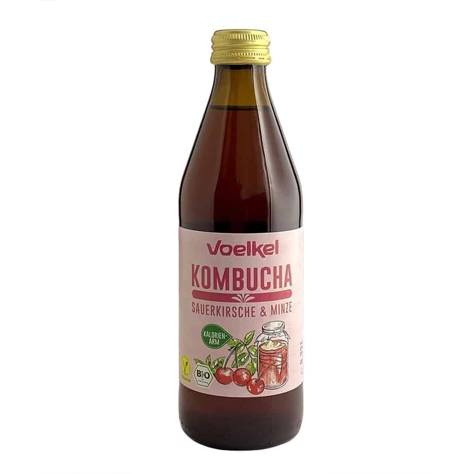 Voelkel Organic Kombucha Sour Cherry and Mint, 330ml