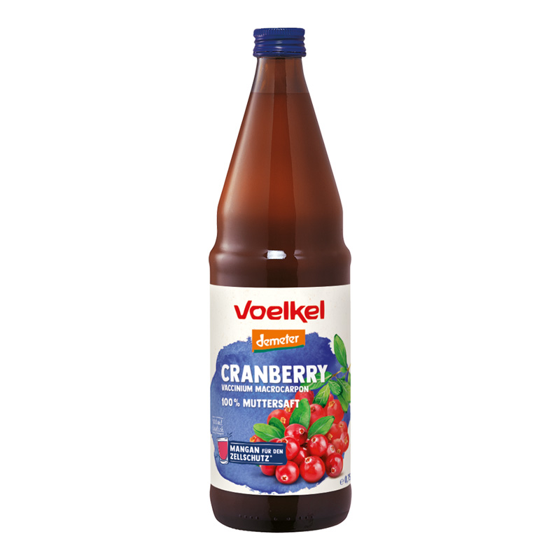 Voelkel Organic Cranberry Juice, 750ml