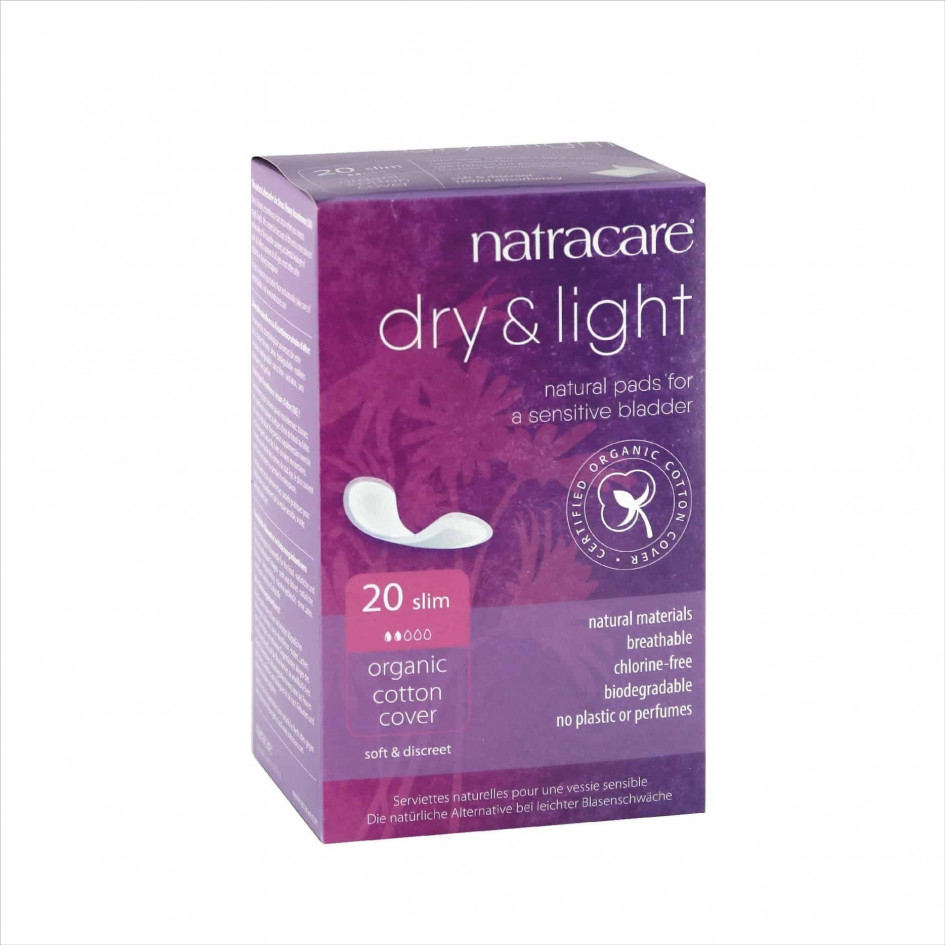 Natracare Natural Dry & Light Incontinence Pads Slim, 20 pcs
