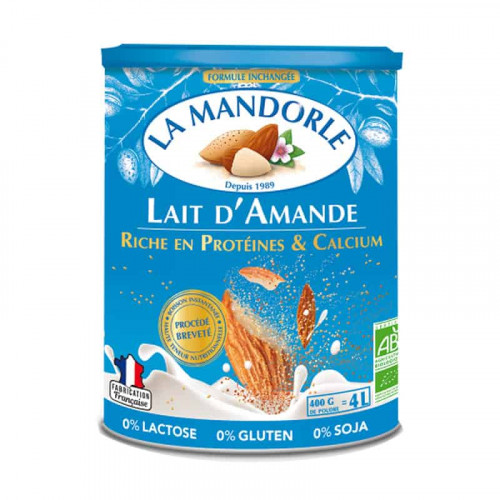 La Mandorle Organic Almond Milk Instant Powder 400g 2021 packaging