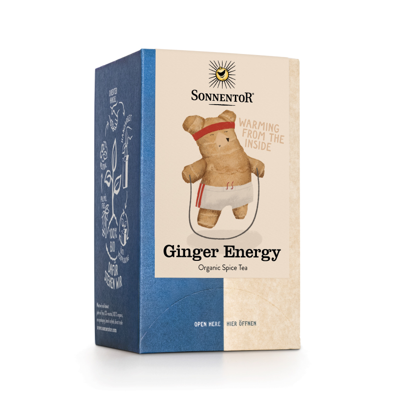 Sonnentor Organic Ginger Energy Tea, 18 tea bags