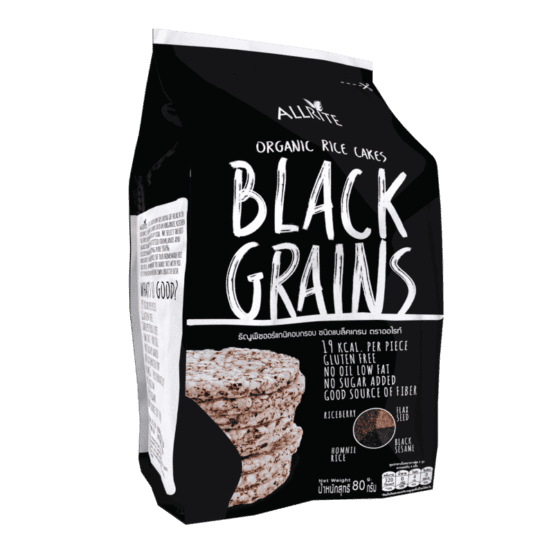 Allrite Organic Black Grains Rice Cracker, 80gm