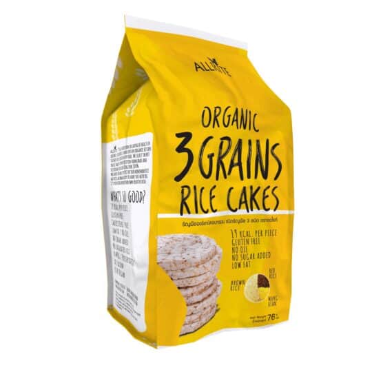 Allrite Organic 3-Grain Rice Cracker,  80gm