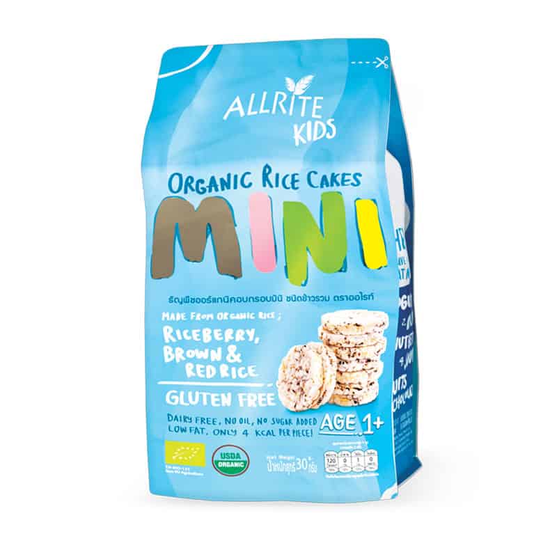 Allrite Organic Mini Rice Cracker, 30gm