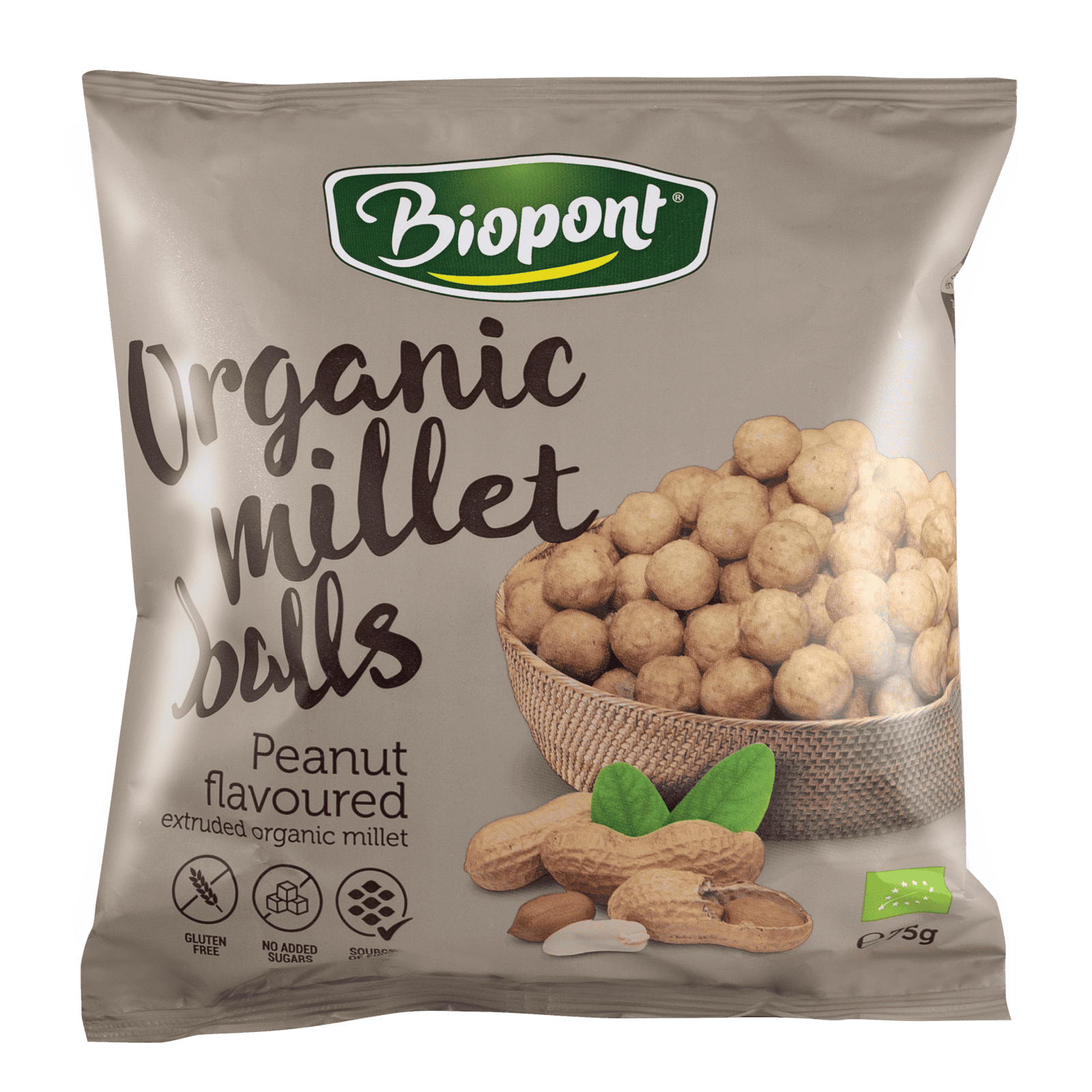 Biopont Organic Millet Balls Peanut Flavoured, 75gm