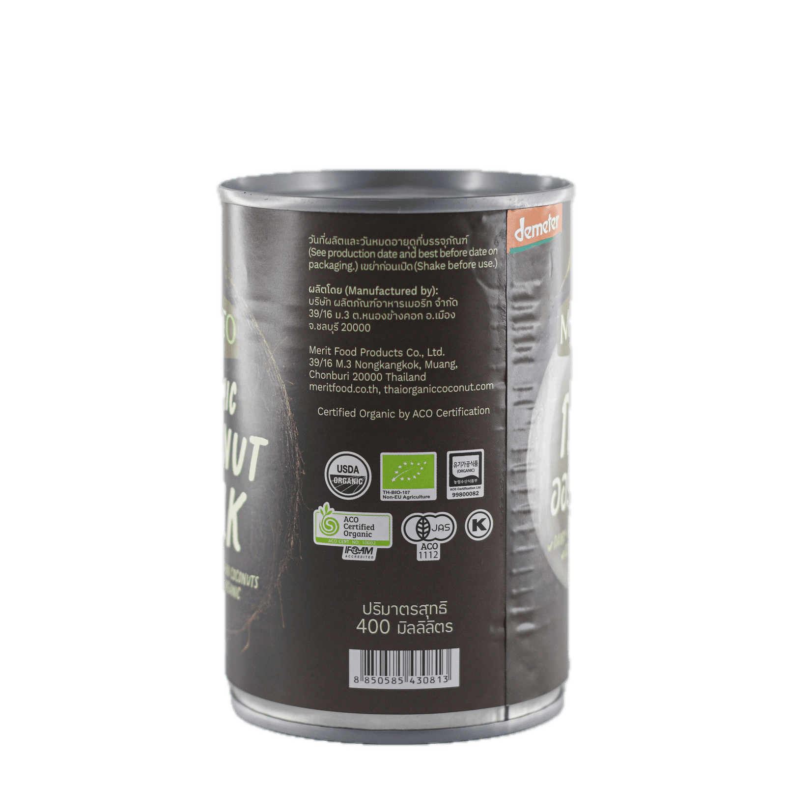 MeritO Organic Coconut Milk, 400g (Demeter)